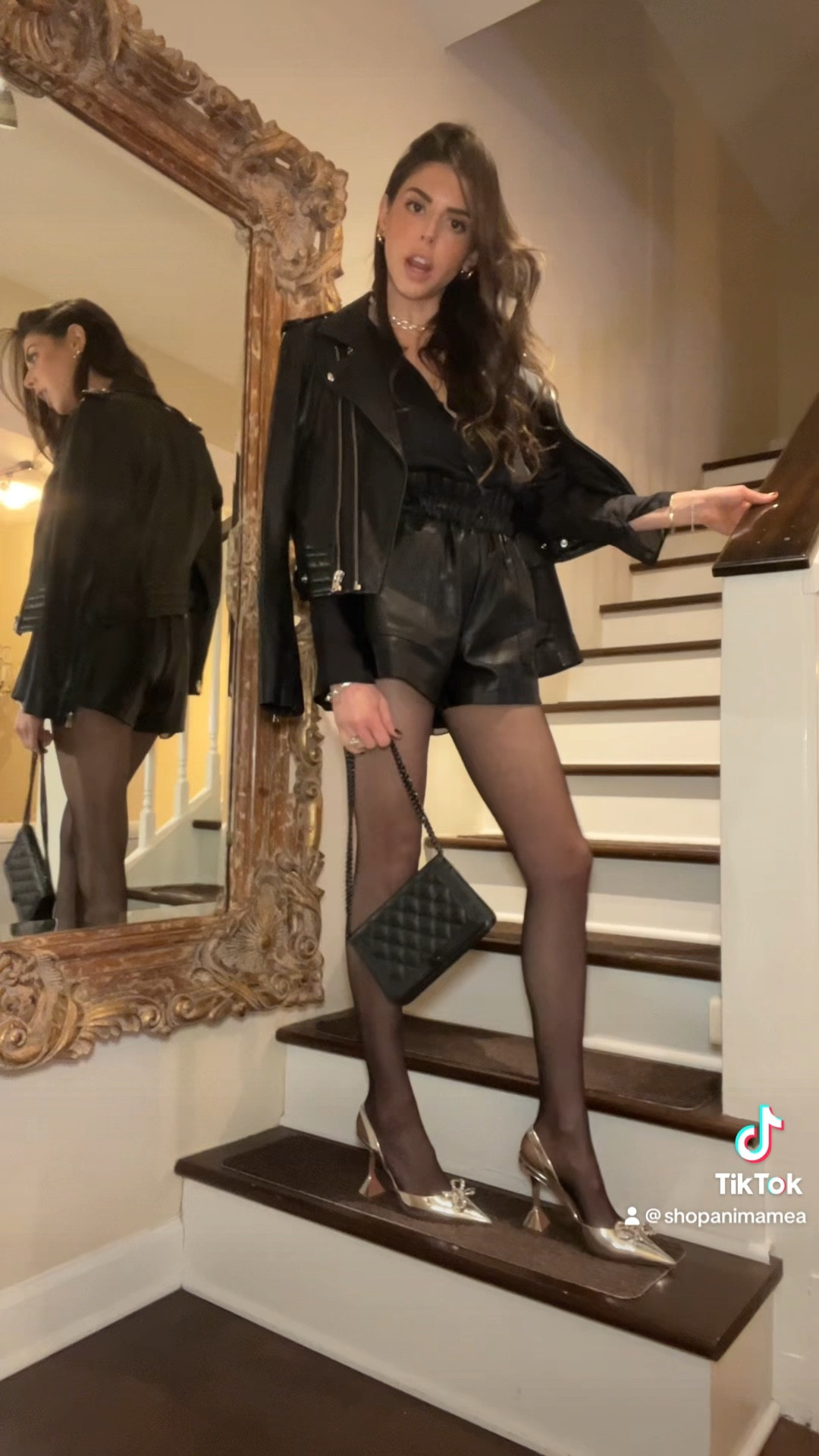 Party outfit ✨🪩 shorts and tights are Amazon! 

#LTKfindsunder50 #LTKHoliday #LTKVideo