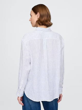 100% Linen Oversized Shirt | Gap (US)