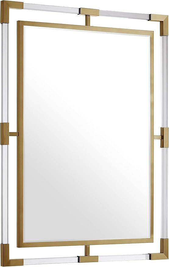 Meridian Furniture 451-M Ghost Collection Modern | Contemporary Mirror, Acrylic/Brushed Gold, 28"... | Amazon (US)