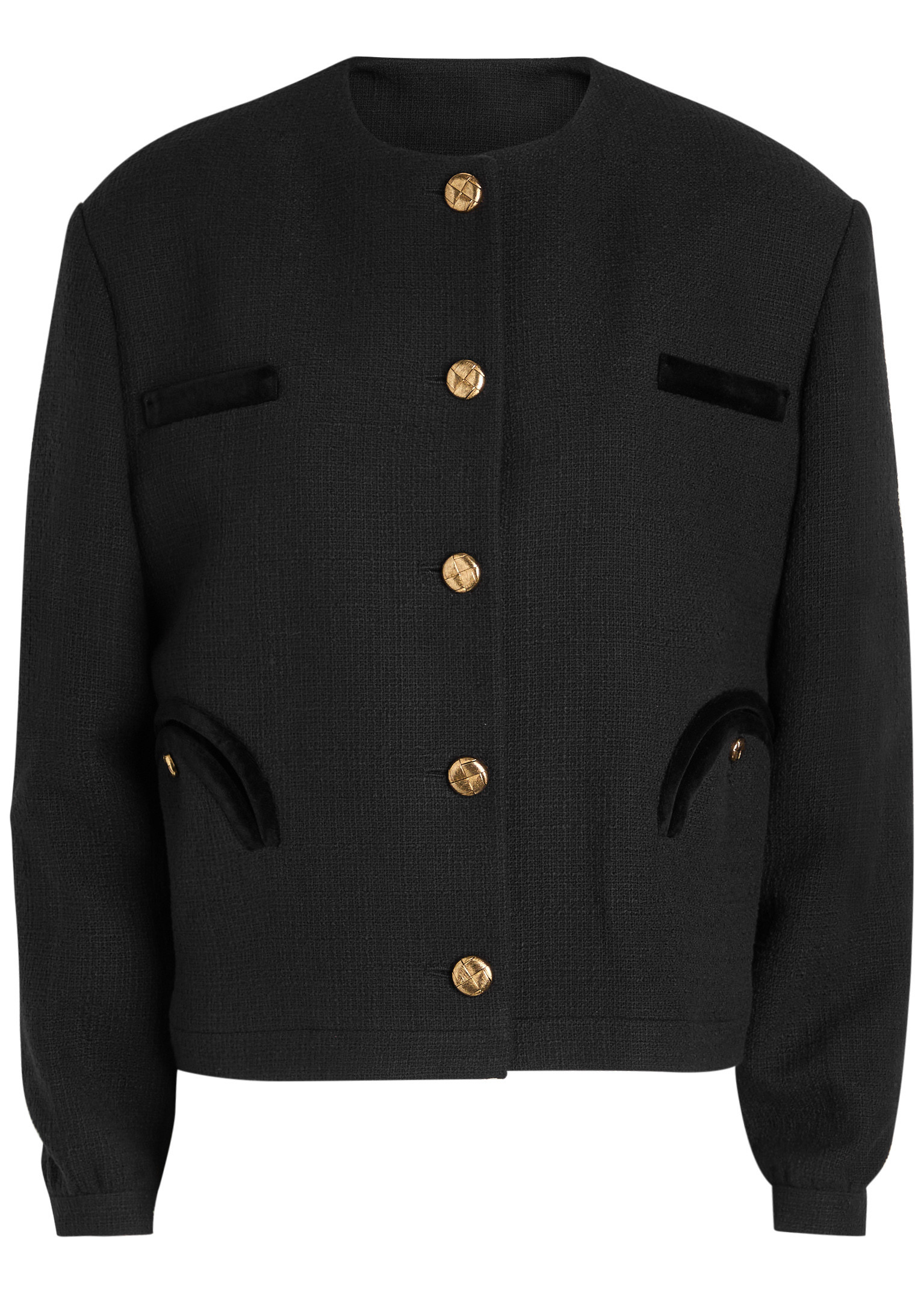 Shamo Bolero velvet-trimmed tweed jacket | Harvey Nichols