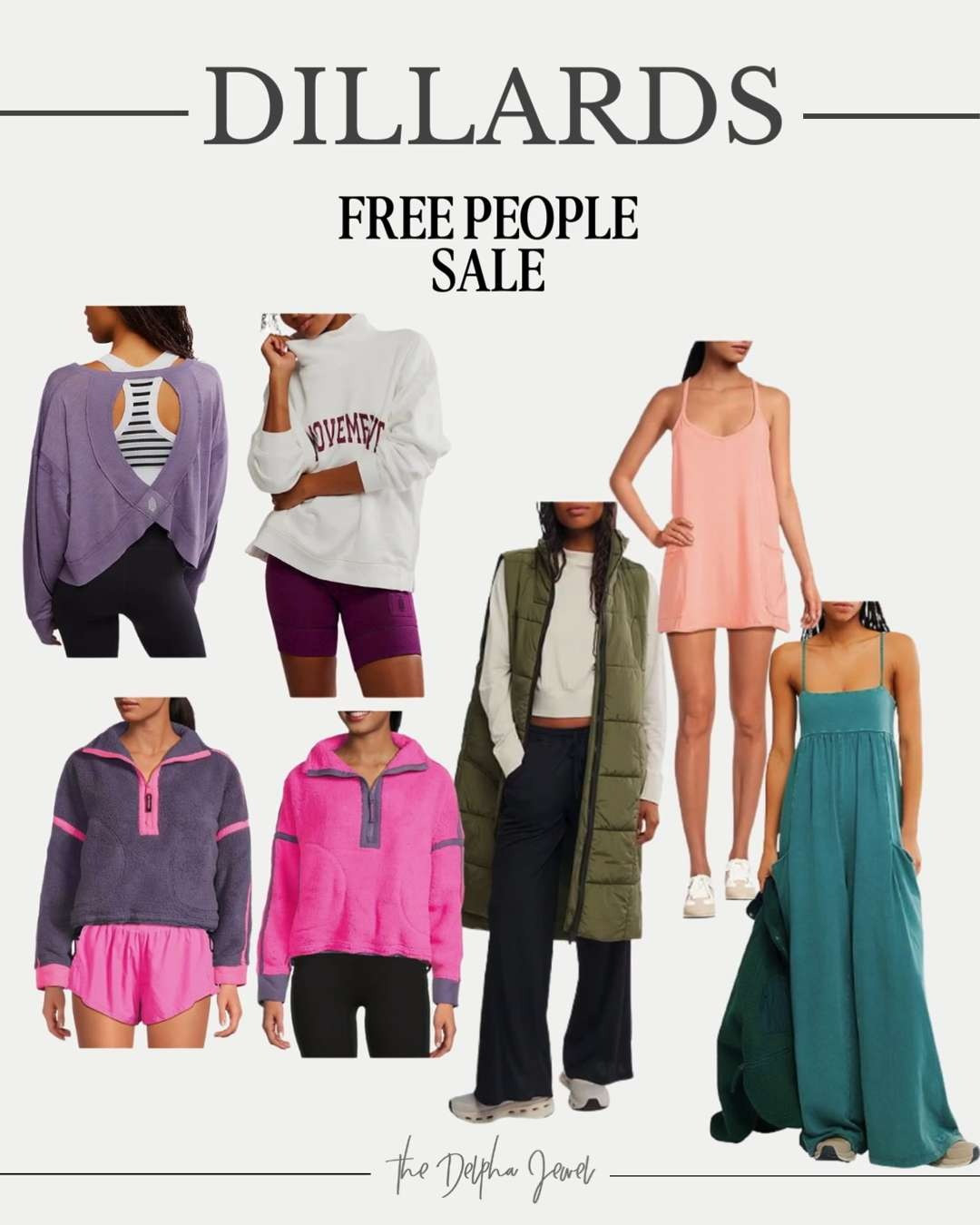 Free People Movement at Dillards is up to 35% off! The sherpa jackets are so soft. I love their wide leg jumpsuits. 

 #LTKSaleAlert