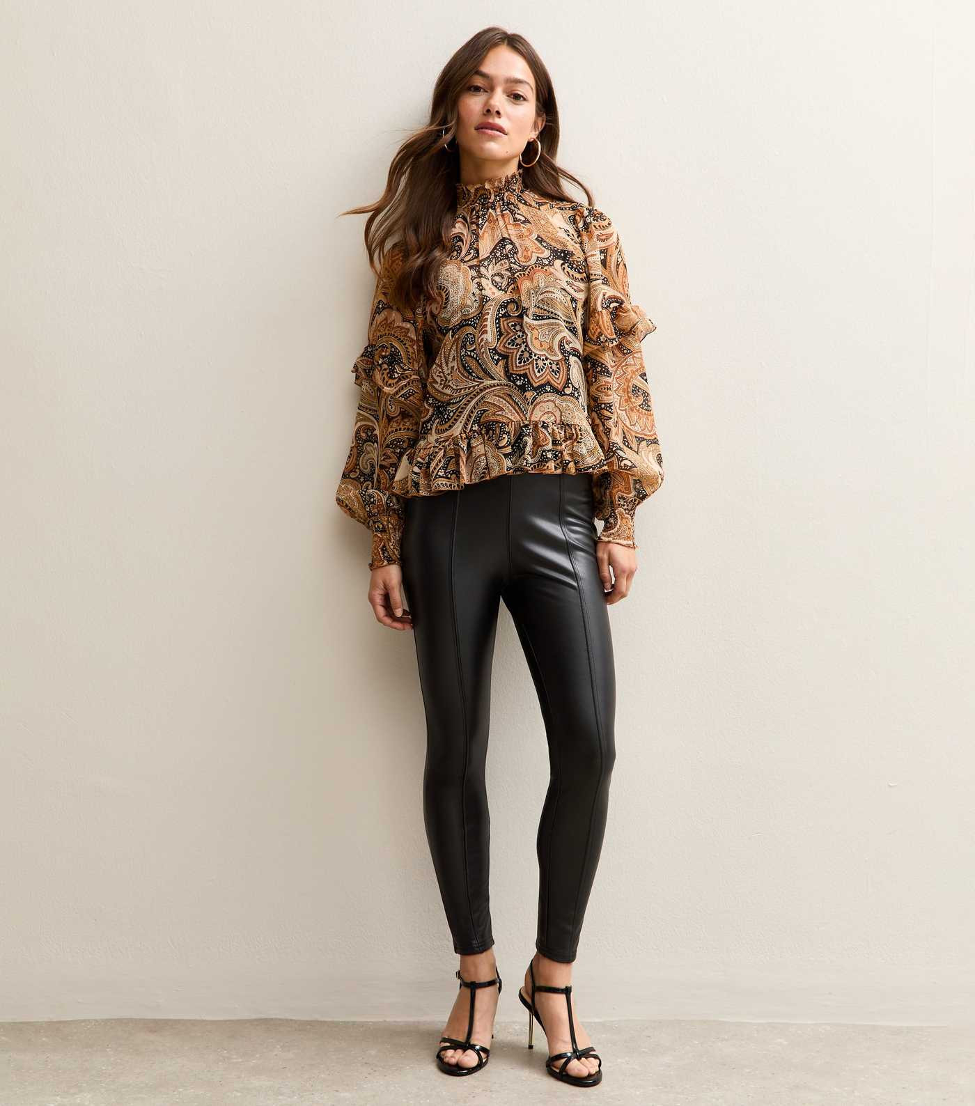 Petite Black Faux Leather Leggings | New Look | New Look (UK)