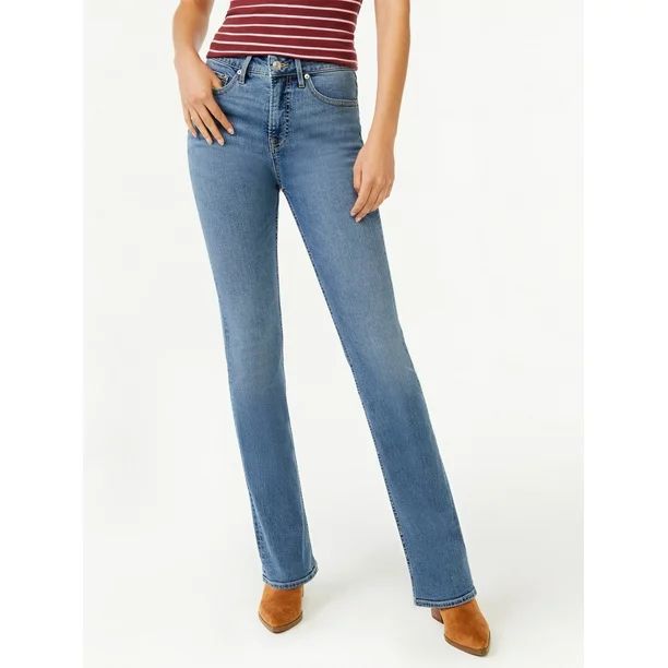 Free Assembly Women's High Rise Bootcut Jeans - Walmart.com | Walmart (US)