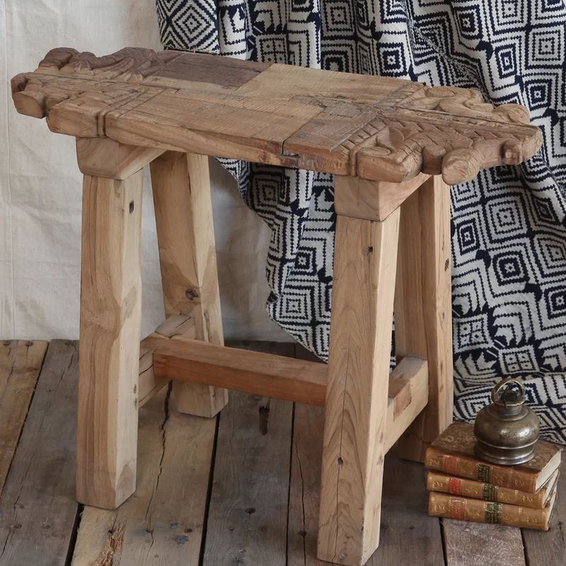 Alfred Salvaged Wood Accent Stool | Wayfair Professional