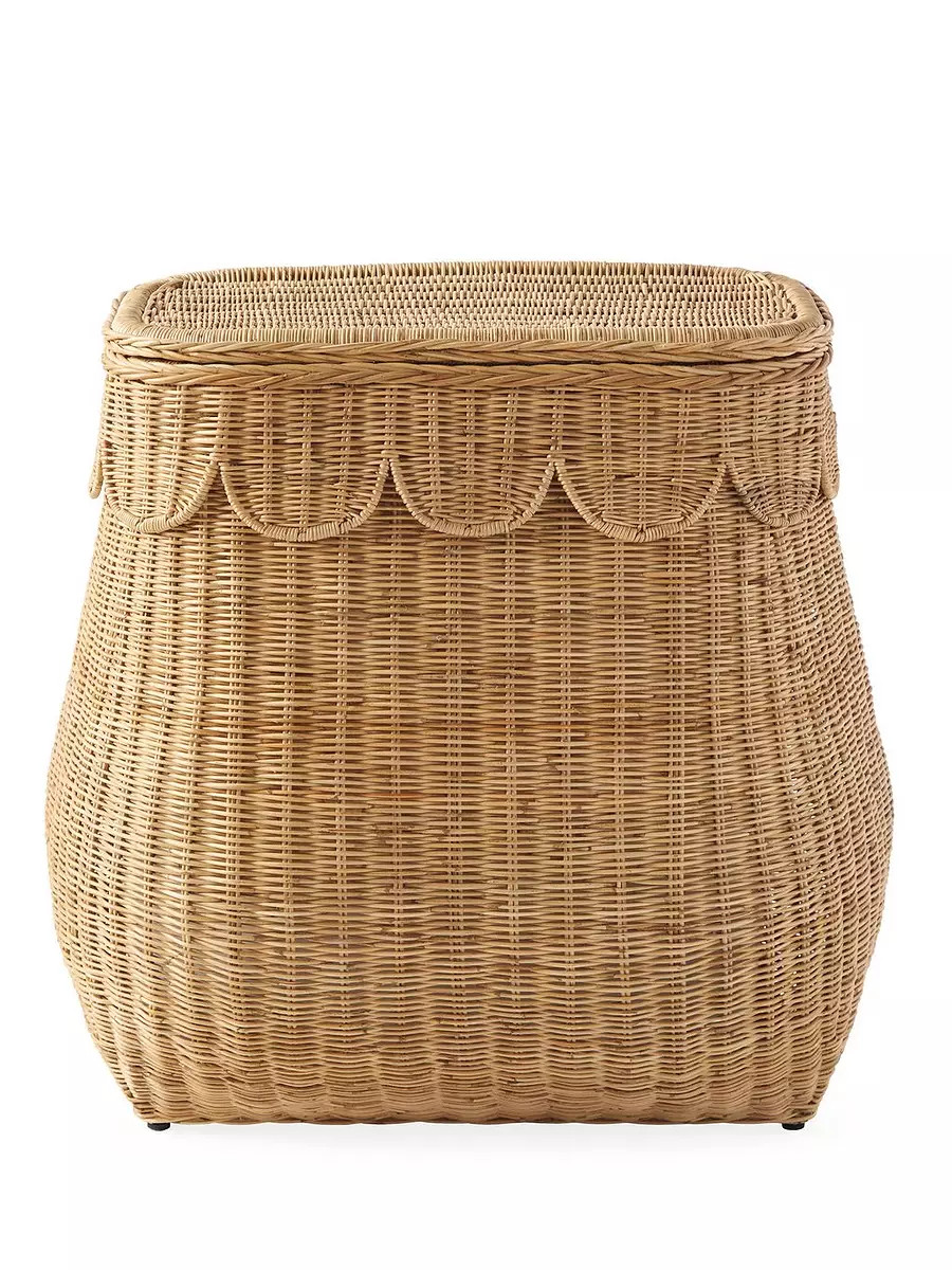 Scallop Rattan Double Hamper | Serena and Lily