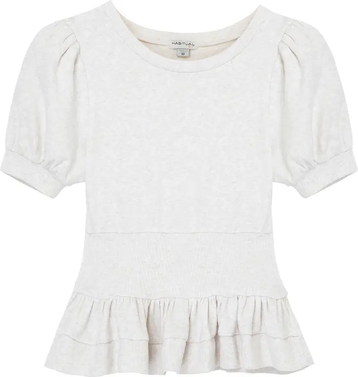 Kids' Puff Sleeve Cotton Jersey Top | Nordstrom