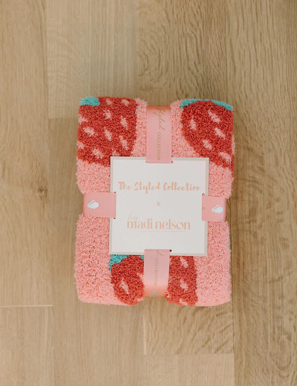 TSC x Madi Nelson: Strawberries Buttery Blanket | The Styled Collection