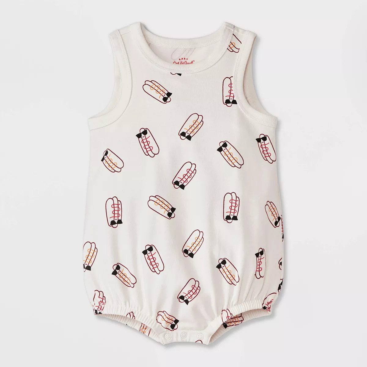Baby Hotdog Romper - Cat & Jack™ Gray | Target