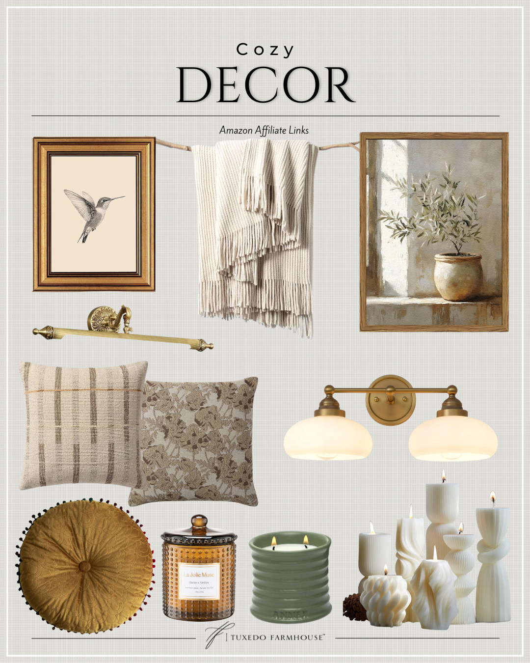 Amazon - Cozy Decor

Wrap up in cozy vibes with our comfy blanket, decorative pillows, and elegant wall art. Perfect for a relaxing night in. #cozydecor 

 #LTKSeasonal #LTKHome #LTKFindsUnder100