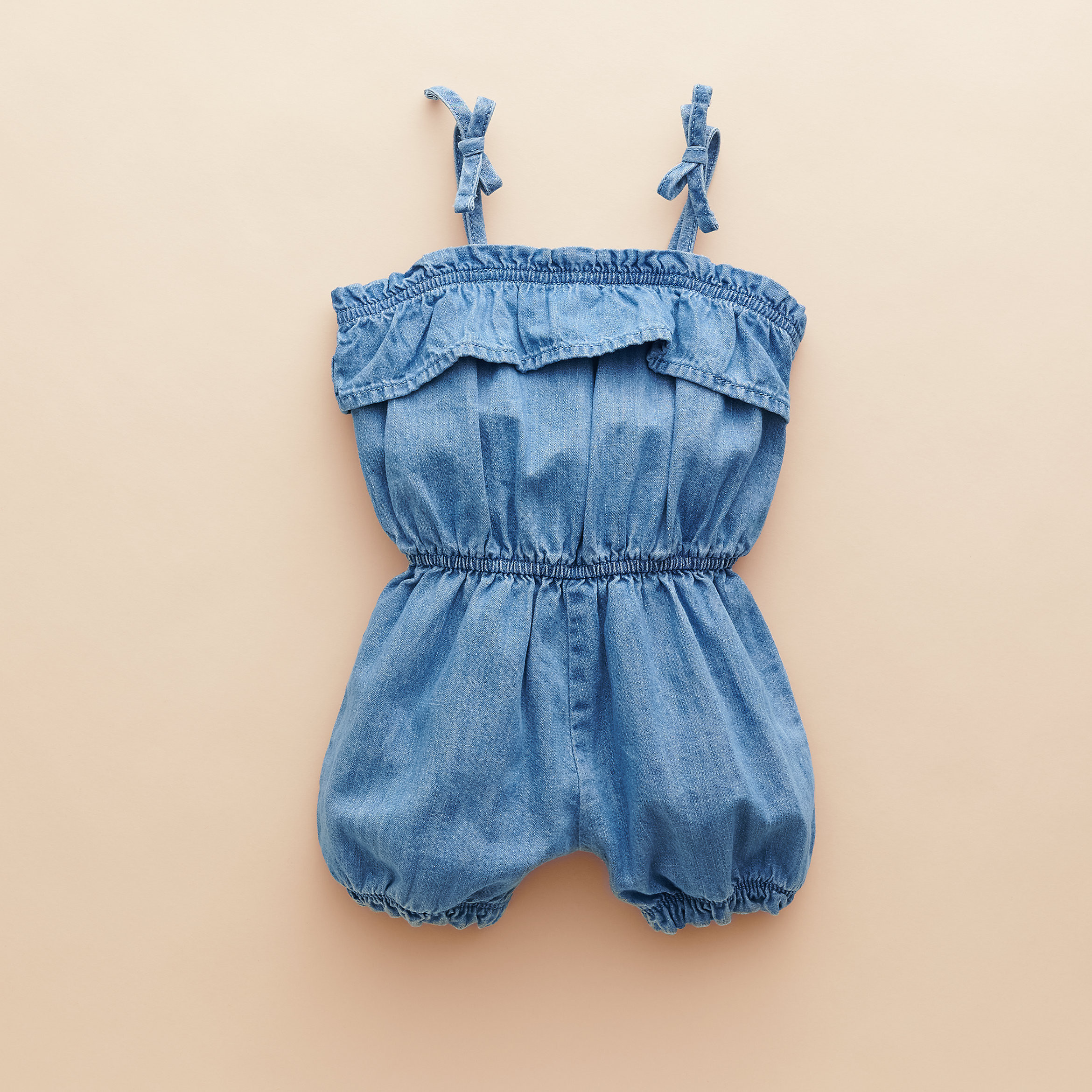 Baby & Toddler Girl Little Co. by Lauren Conrad Organic Ruffle Chambray Romper | Kohl's