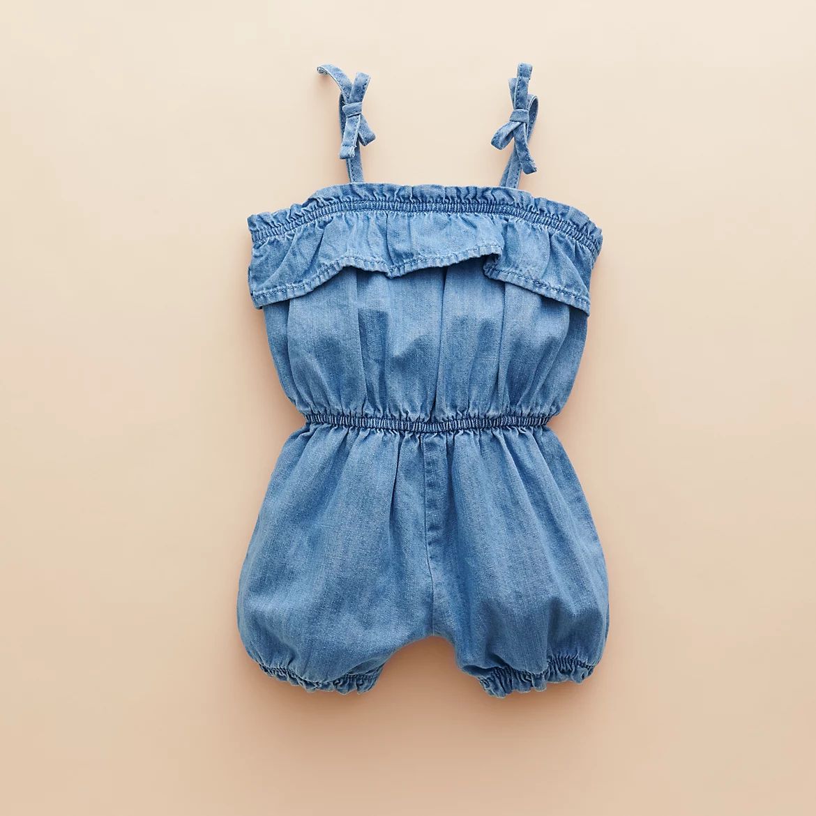 Baby & Toddler Girl Little Co. by Lauren Conrad Organic Ruffle Chambray Romper | Kohl's