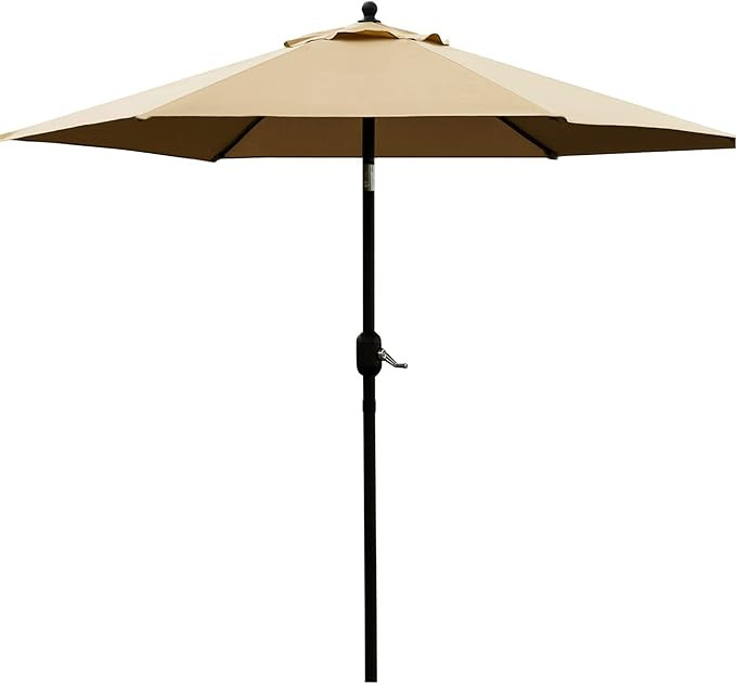 Sunnyglade 7.5' Patio Umbrella Outdoor Table Market Umbrella with Push Button Tilt/Crank, 6 Ribs ... | Amazon (US)
