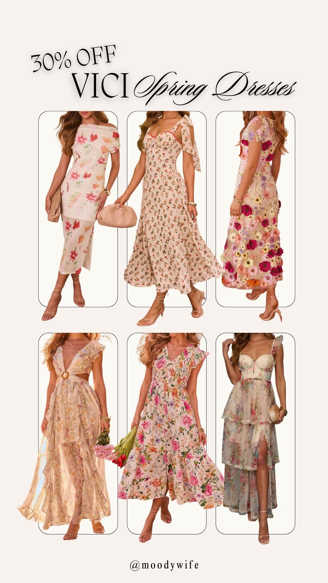 Floral spring dresses that would be perfect for Easter and church on Sunday! VICI is 30% off sitewide for a limited time. 

#LTKSpringSale #LTKmomlife #LTKSaleAlert