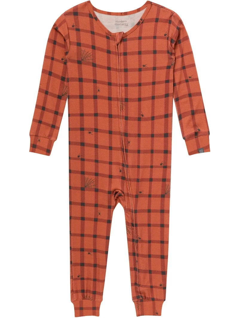 Modern Moments by Gerber Baby Neutral Super Soft Halloween One-Piece Pajama, Sizes 0/3 Months - 6... | Walmart (US)