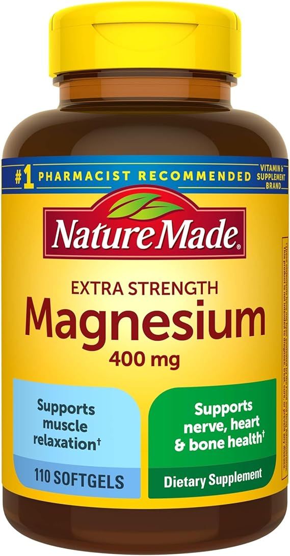 Nature Made Extra Strength Magnesium Oxide 400 mg Softgels, 110 Count for Nutrition Support (Pack... | Amazon (US)