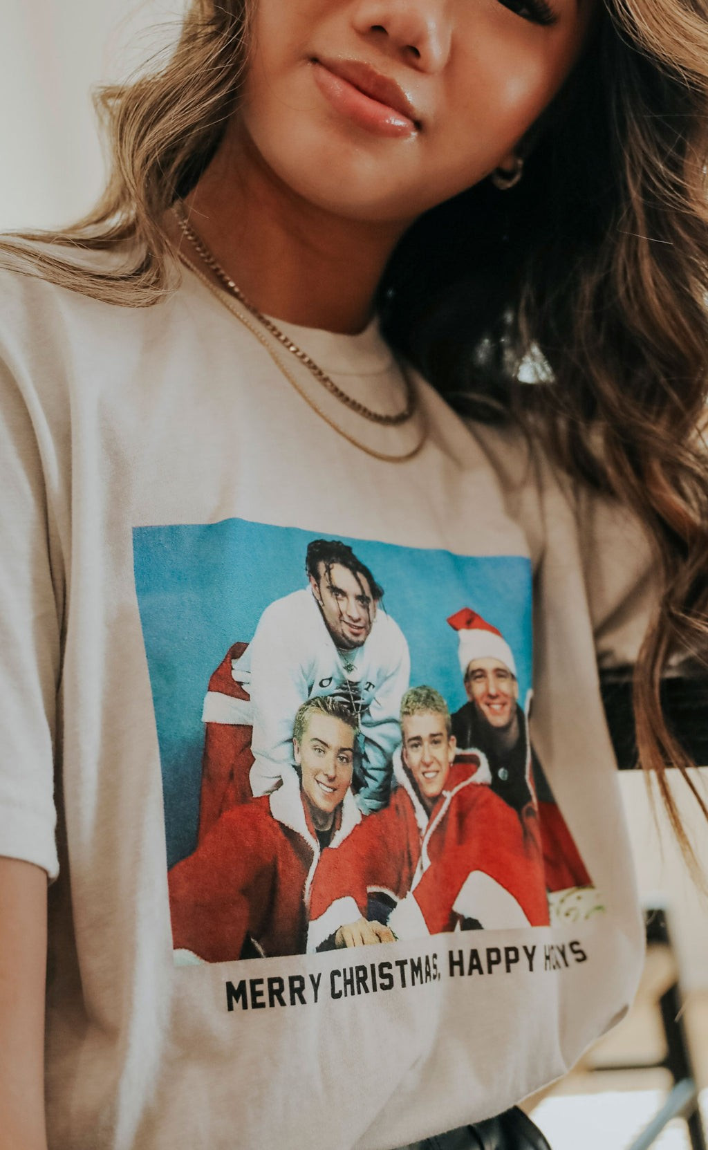 friday + saturday: merry christmas + happy holidays t shirt | RIFFRAFF