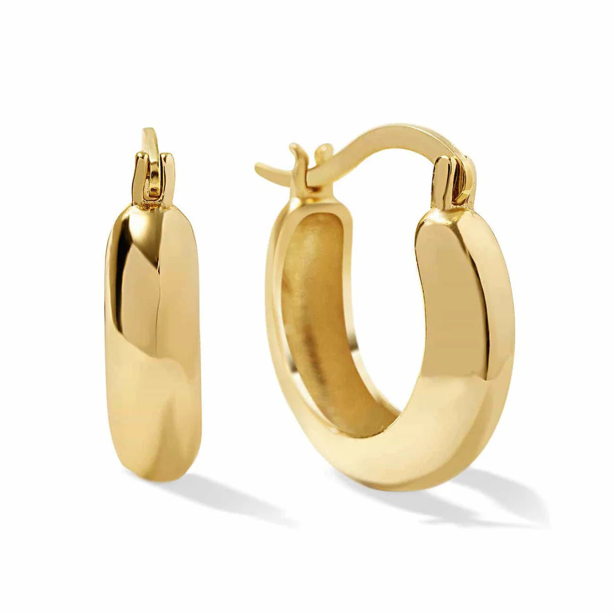 Small Thick Hoop Earrings | AMY O