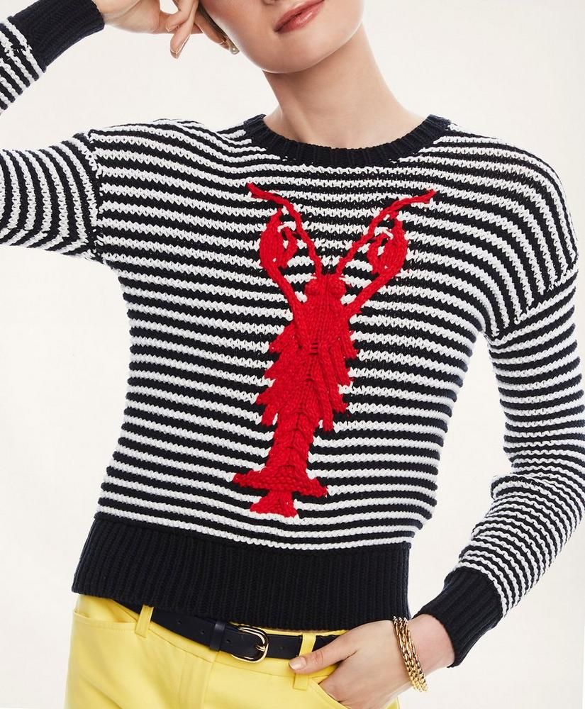 Cotton Stripe Lobster Sweater | Brooks Brothers