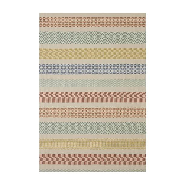 Better Homes & Gardens 6' x 9' Multi-Color Striped Outdoor Rug | Walmart (US)