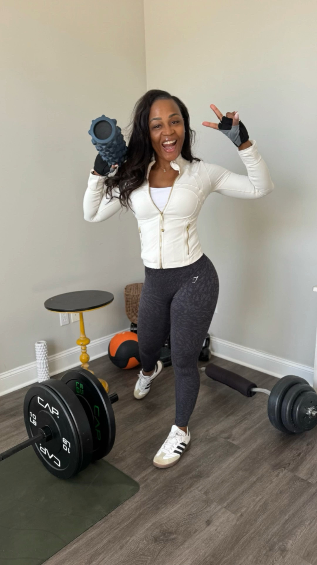 Fit lifestyle continues and some days you really have to dig deeper. Not every workout starts with motivation. Some days it starts with choosing yourself anyway.

Today was one of those days where I was not feeling my best, but I still made the decision to show up. Even if you cannot give 100%, give your best for where you are. That still counts. Sometimes progress looks like grabbing your coffee, filling your water bottle, putting on a cute workout set, and refusing to skip the promise you made to yourself.

Today’s workout was 20 minutes of Peloton cardio, full body weightlifting, and stretching to finish. Wearing my Adidas Sambas, Gymshark leggings, and Lululemon cropped Define jacket. A comfy, put together workout look always helps me get in the right mindset.

Linked my workout outfit details for the days when discipline has to do the heavy lifting. 🤍💪🏾

Hashtags:
#LTKFitness #LTKActive #LTKStyle #FitLifestyle #WorkoutStyle #Gymshark #Lululemon #AdidasSamba #AthleisureStyle #FitnessMotivation #WorkoutOOTD #StrongWomen #HealthyLifestyle #HomeWorkout #LTKFinds

#LTKselfcare #LTKActive #LTKfitnessgoals