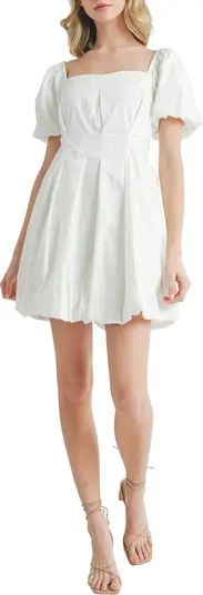 Cotton Blend Poplin Bubble Hem Minidress | Nordstrom