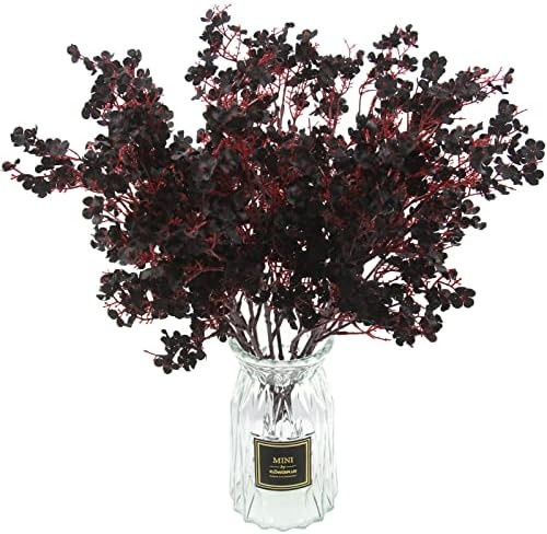 Hananona 10 Pcs Babys Breath Artificial Flowers Real Touch Fabric Cloth Fake Black Flowers Silk P... | Amazon (US)