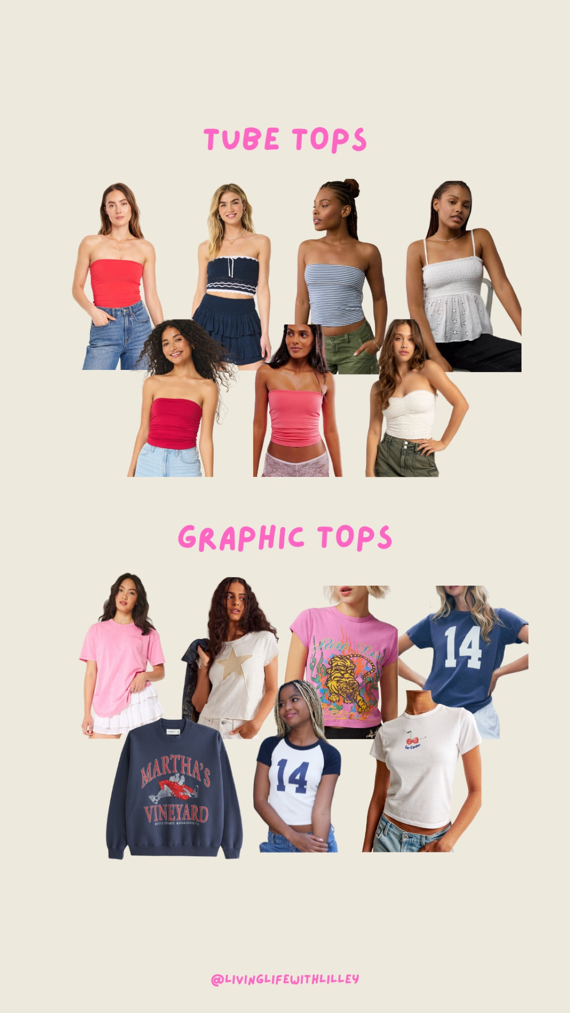 tube tops + graphic tops ✨

#LTKSeasonal #LTKU