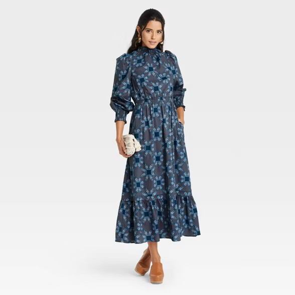 Women's Balloon Long Sleeve Dress - Universal Thread™ Floral | Target