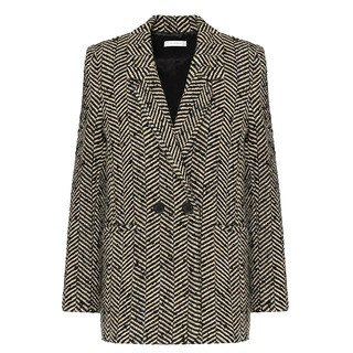 Women's Fishbone Herringbone Wool Long Sleeve Blazer | Flannels UK