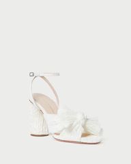 Camellia White Lace Bow Heel | Loeffler Randall