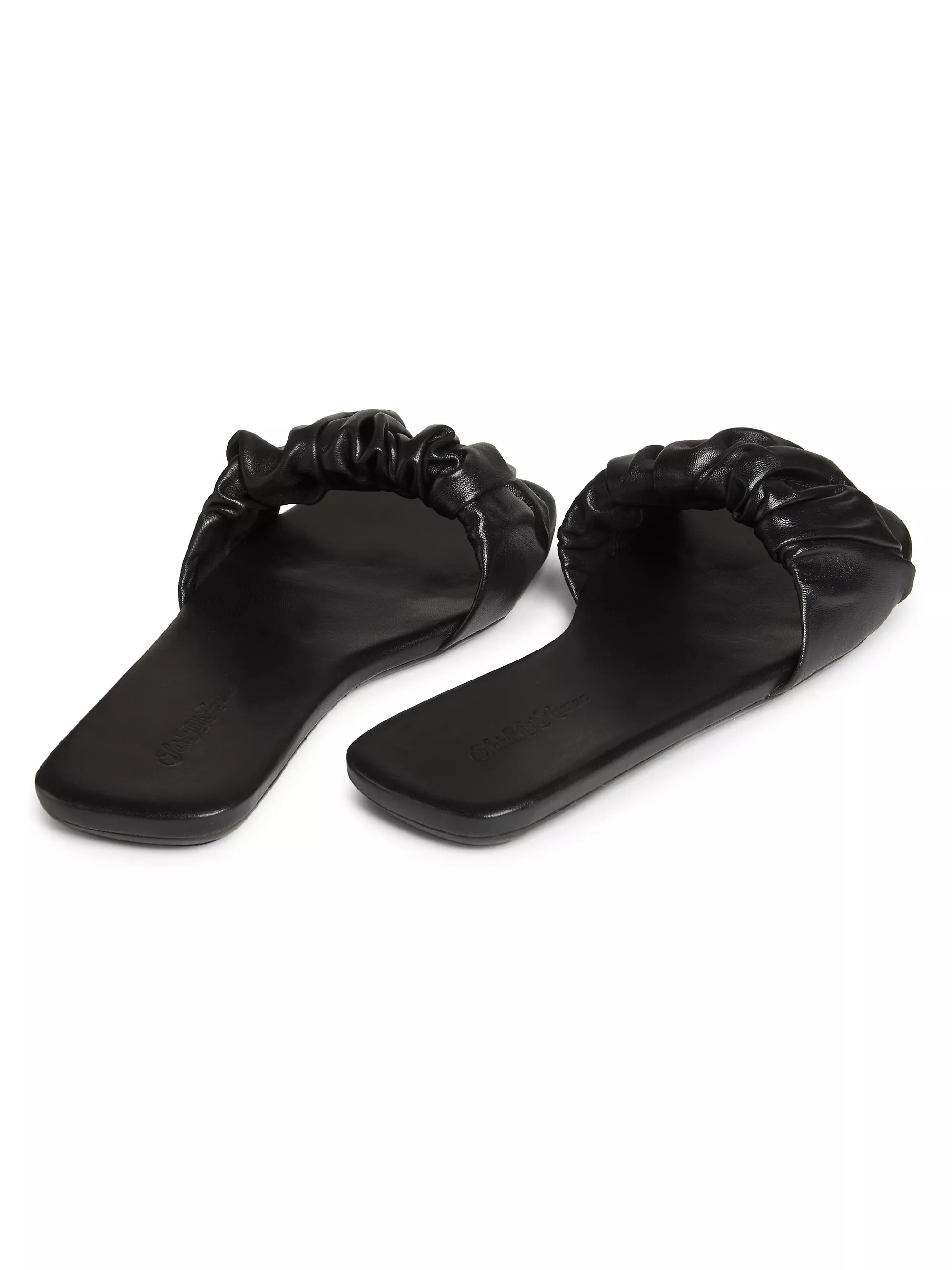 COLLECTION Ruched Leather Sandals | Saks Fifth Avenue