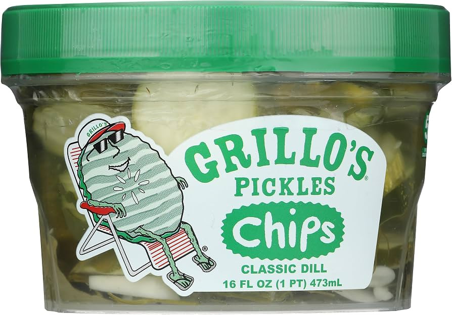 Grillo's Pickles Classic Dill Pickle Chips, 16 Fl Oz | Amazon (US)