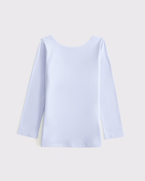 Women's Long-Sleeve Balletic Scoop-Back Top | Women's Clearance | Abercrombie.com | Abercrombie & Fitch (US)