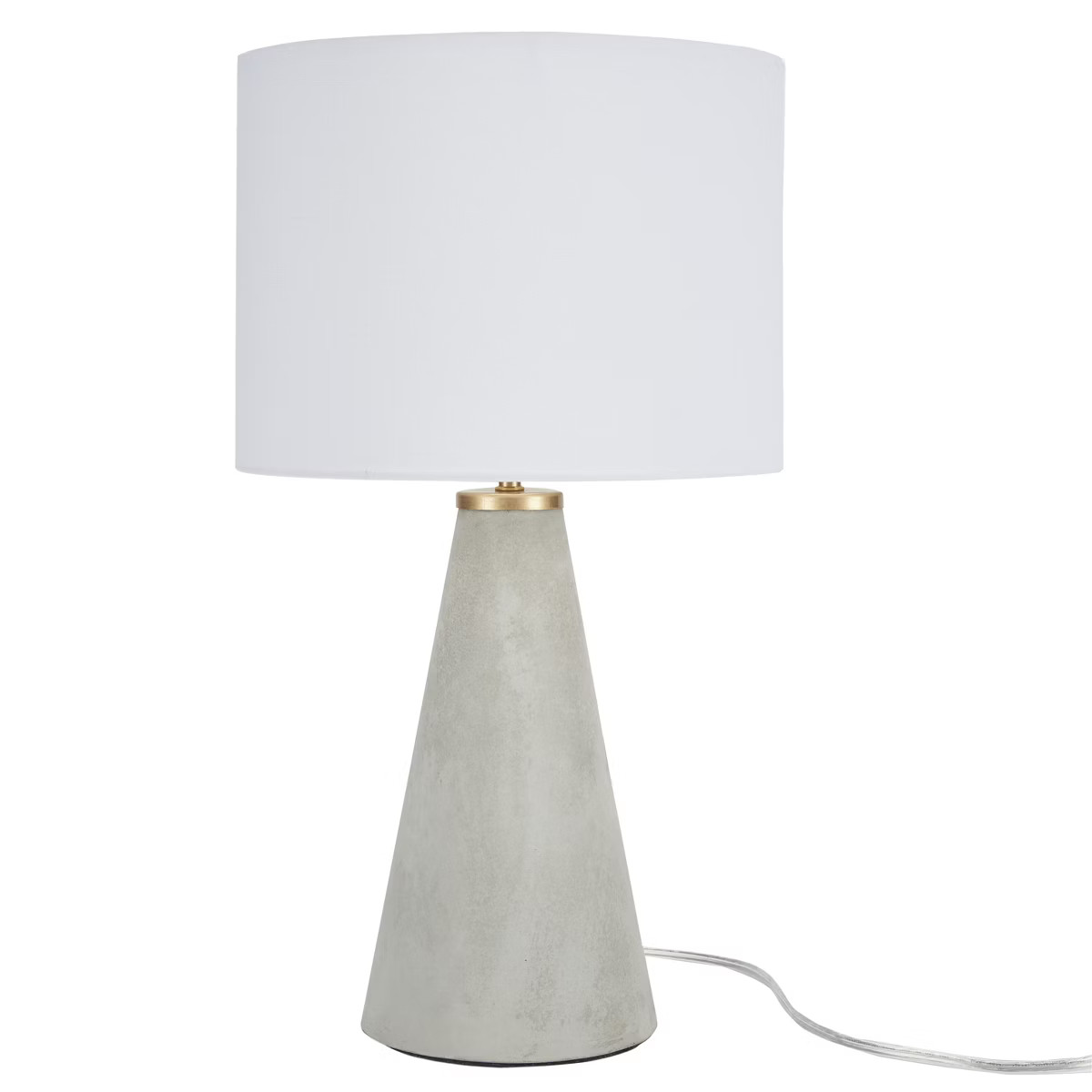 22" Modern Light Grey Cement Table Lamp - Nourison | Target