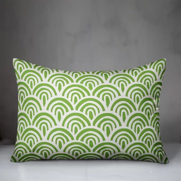 Mcclung Abstract Scallop Outdoor Rectangular Pillow Cover with filling | Wayfair North America