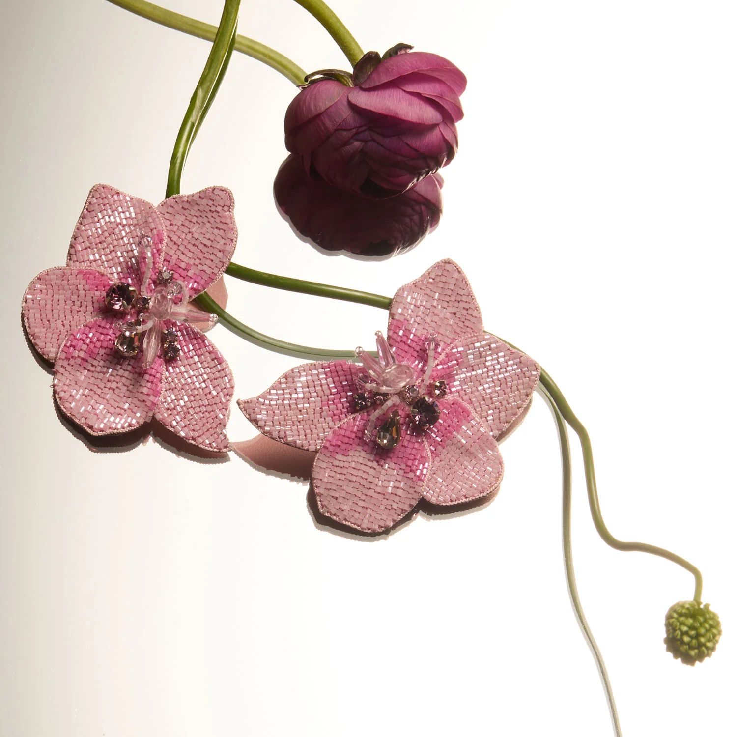 Geneva Flower Earrings Pink | Mignonne Gavigan