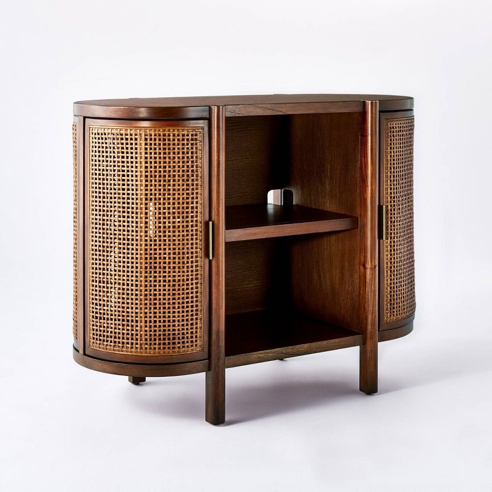 Portola Hills Caned Door Console Walnut - Threshold designed with Studio McGee | Target