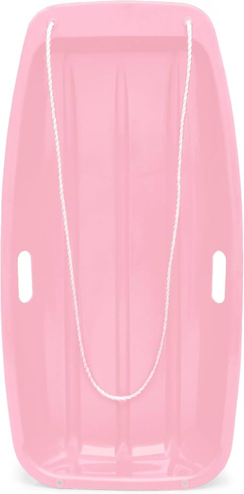Amazon.com : Best Choice Products 35in Kids Plastic Toboggan Snow Sled w/Pull Rope, 2 Handles - L... | Amazon (US)