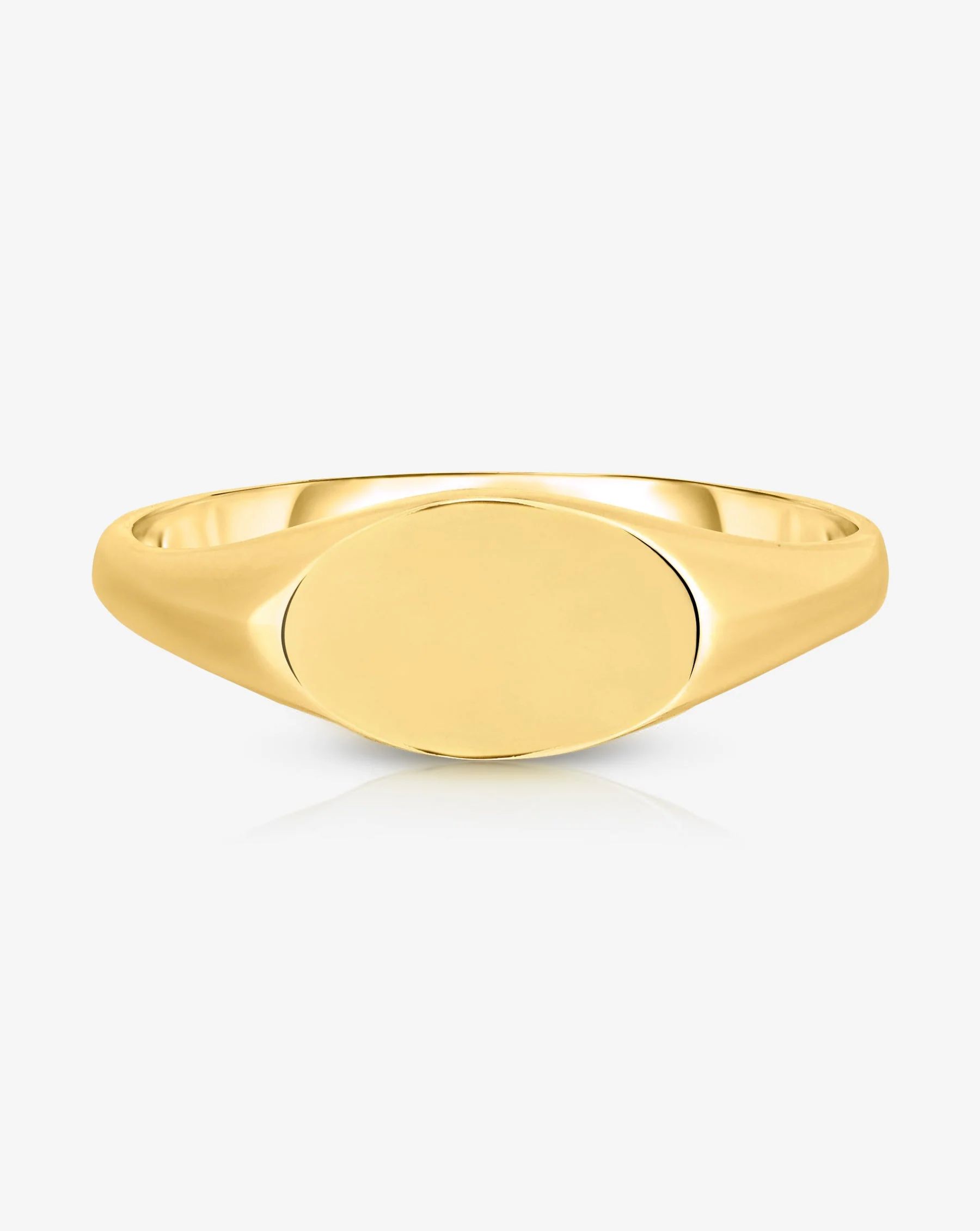 Engravable Gold Signet Ring | Ring Concierge