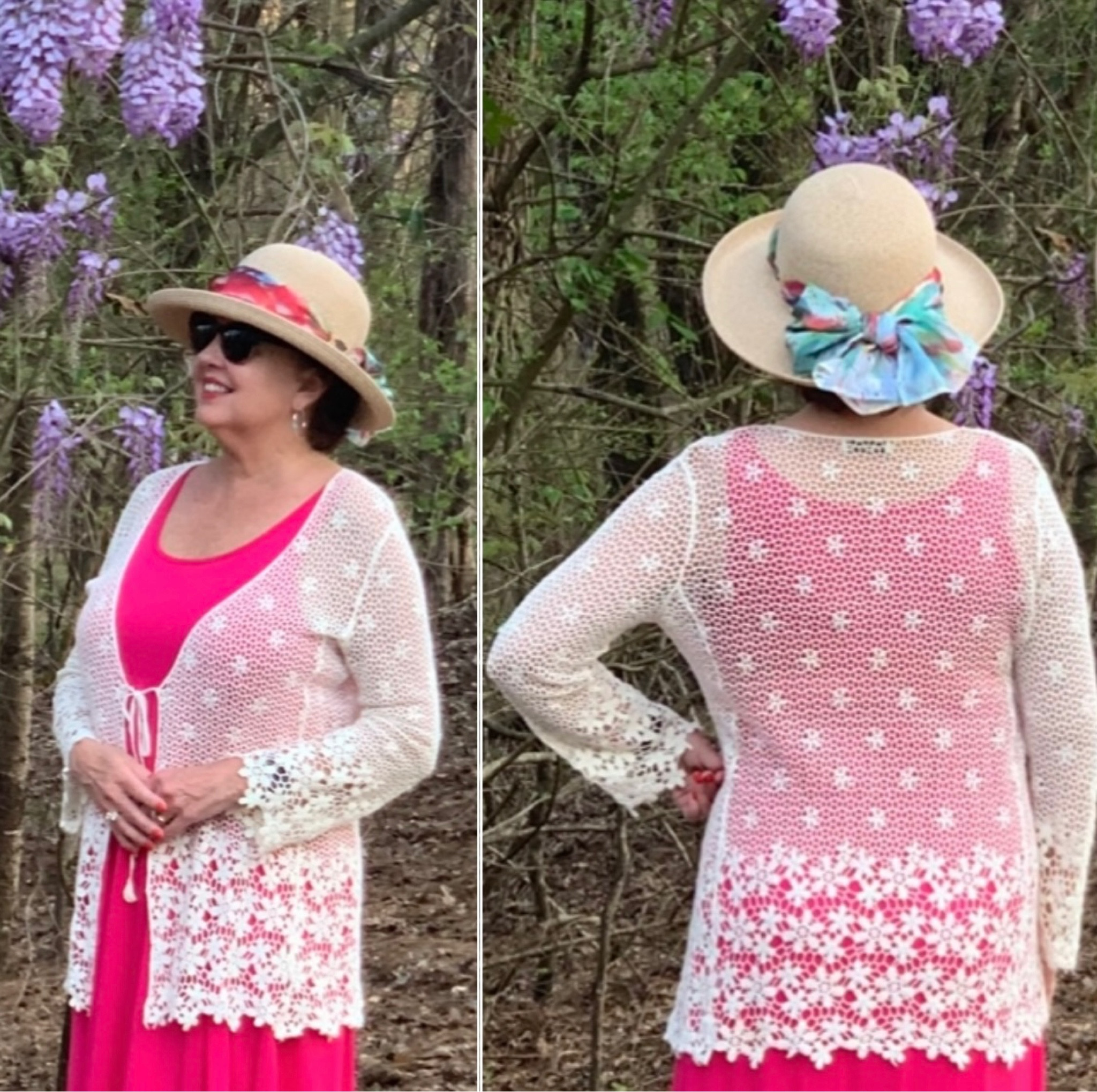Perfect Spring Hat! 👒 I love the style and colors of the attached scarf 🩷🩵💜
And you’ll love the built-in Sun Protection ☀️ 

Follow me for more Fashion Inspiration 🌸
#ltkbeauty
#ltkmidsize
#ltkspringstyle


#LTKover40 #LTKstyletip #LTKSeasonal