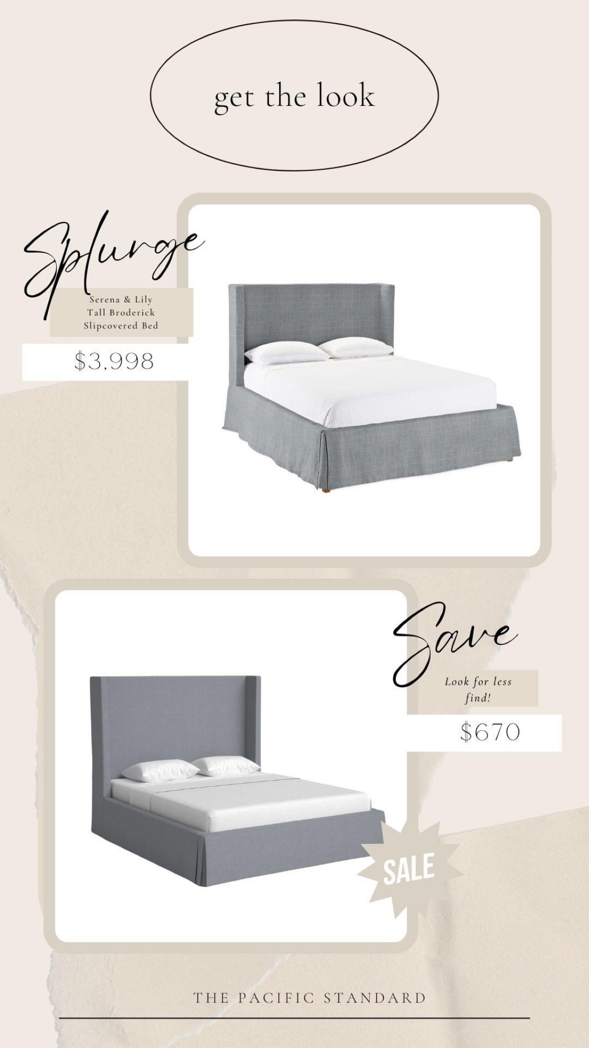 Daily Find #274 | Serena and Lily Tall Broderick Slipcovered Queen Bed #lookforless 

@everyone good morning! Links in comments ☀️