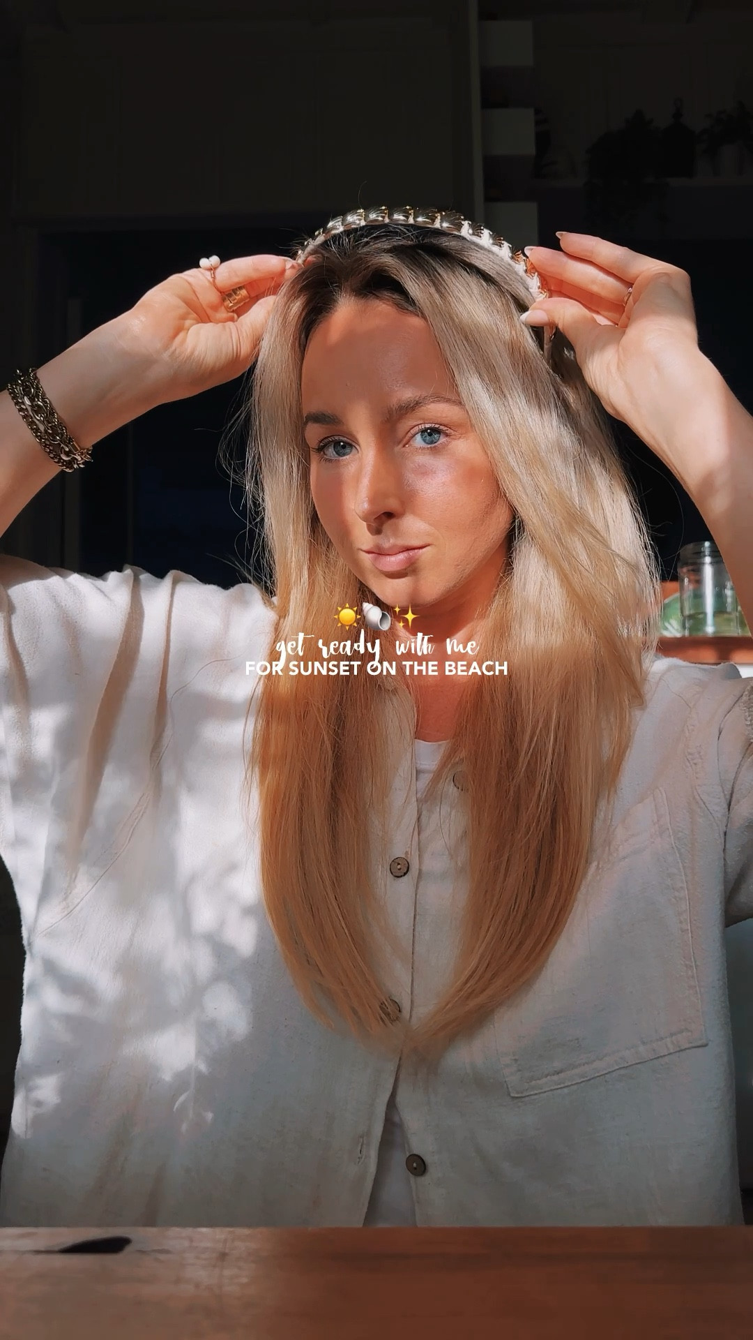 Shell we watch the sunset? 🐚🌅✨ 

Complete with the perfect gold accessories from LELE SADOUGHI ☀️🐚 

They have the cutesttt embellished headbands and accessories 

#beachlife #summerstyle #coastalgrandma #beachaesthetic 


#LTKStyleTip #LTKTravel