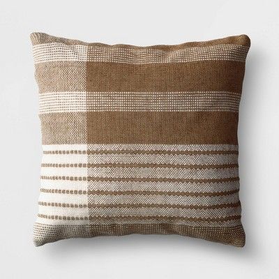 Outdoor Throw Pillow Peet Stripe Light Brown - Threshold&#8482; designed with Studio McGee&#8482; | Target