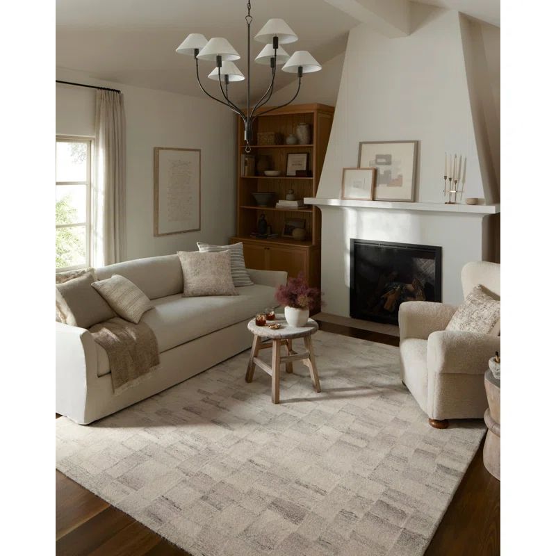 Amber Lewis x Loloi Rocky Ivory / Silver Area Rug | Wayfair North America