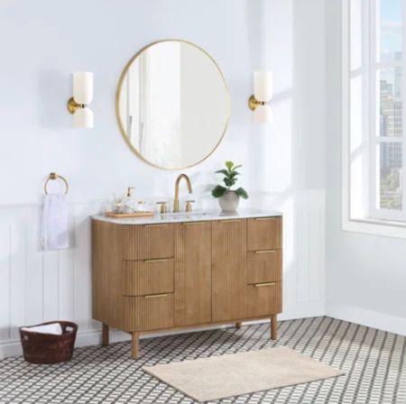 Modern Bathroom Vanity #modernbathroom #bathroomvanity #bathroomdesign #interiordesign #interiordecor #homedecor #homedesign #homedecorfinds #moodboard 

#LTKhome #LTKstyletip