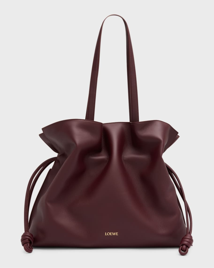 Flamenco XL Clutch Bag in Napa Leather with Golden Foil Anagram | Neiman Marcus