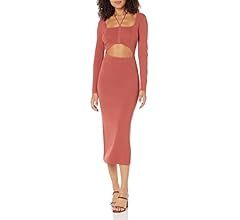 The Drop Women's Corbin Long-Sleeve Halter Detail Cut-Out Midi Dress | Amazon (US)