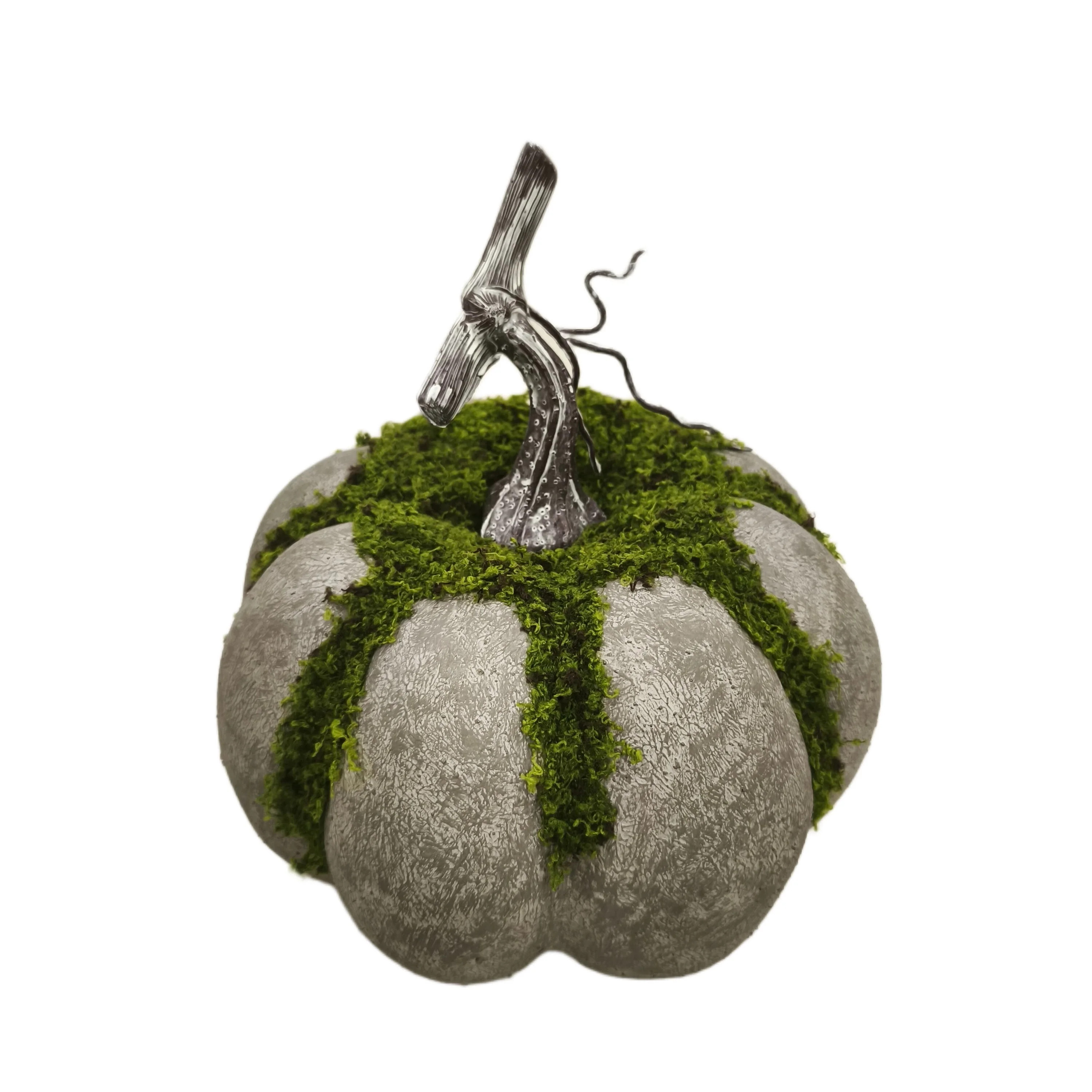 Mossy Pumpkin Decoration, Multicolor, 8", Halloween by Way To Celebrate - Walmart.com | Walmart (US)