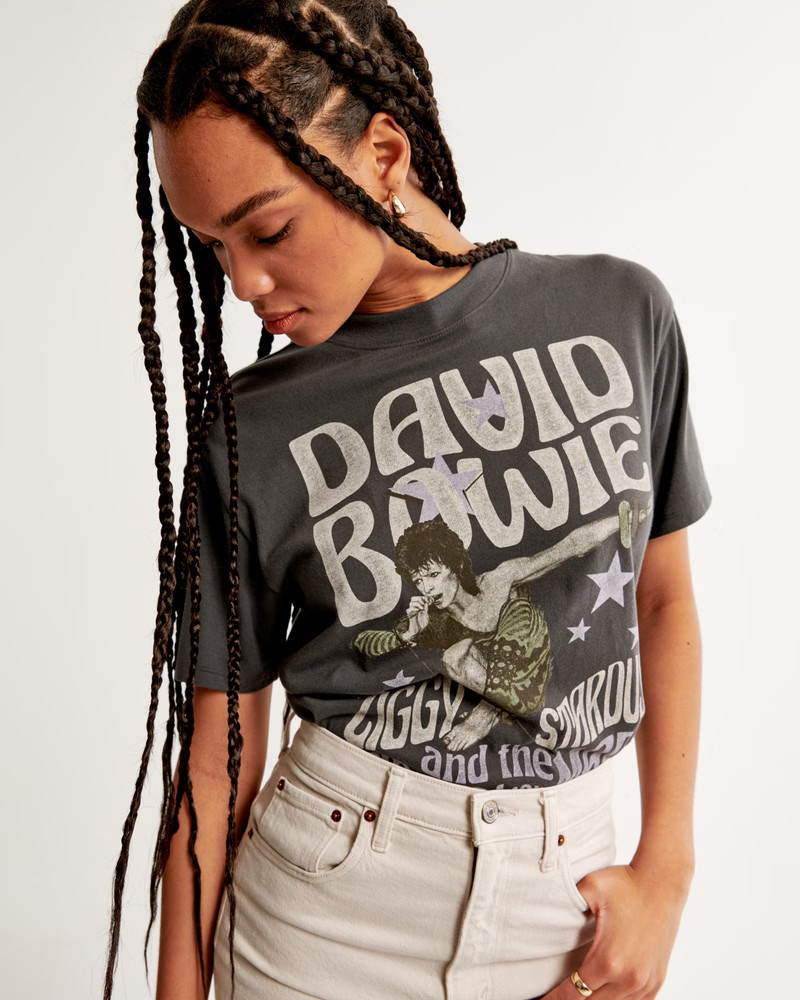 Oversized Boyfriend David Bowie Graphic Tee | Abercrombie & Fitch (US)