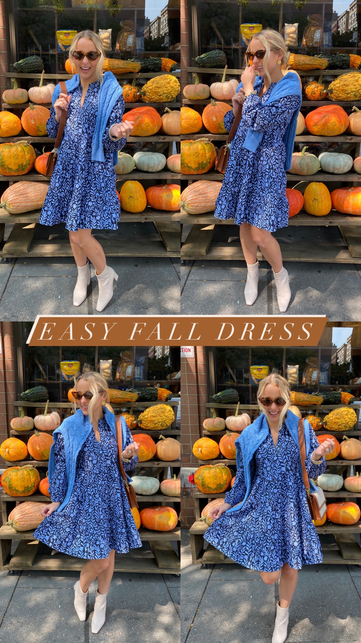 Comfortable fall dress and cableknit sweater! I sized down one size in the dress (wearing the XXS here) but went true to size in the sweater (XS). Code is AMY15 for 15% off! 🍂💙 #SailToSable #fallstyle #falldress #sweater #booties 

#LTKSeasonal #LTKunder100 #LTKshoecrush